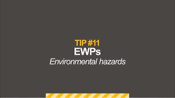 Construction Top Tips Tip 11 - EWPs Environmental Hazards