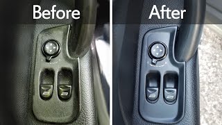 How to Restore Sticky Window Switches Controls , Door Handles, Alfa Romeo GT, 147