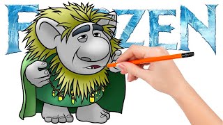 How To Draw Grand Pabbie Troll King, The Wise And Old Troll From Frozen