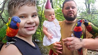 Her First Birthday!! 🎉 Playing With Rainbow Lorikeet at the Zoo!