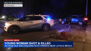 Woman, 18, killed in shooting near Loyola Beach, Chicago police say