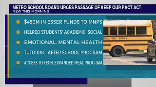 Metro school board urges passage of Keep Our Pact Act