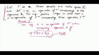 Proving that T^m(x) = λ^m (x) - Eigenvectors and eigenvalues