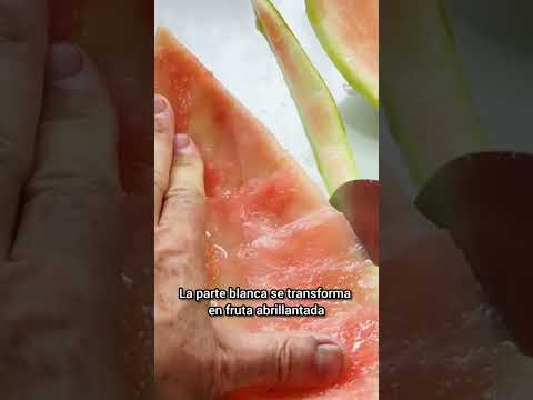 🍉 NO TIRES LA CÁSCARA DE SANDÍA 👉 FRUTA ABRILLANTADA CASERA (CERO DESPERDICIO)