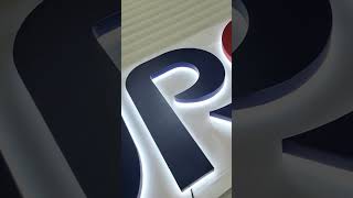 Stainless Steel Backlit Letters with Custom LED Color Temperature