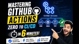 Master GitHub Actions in 6 Minutes ⚡ Full CI/CD Crash Course