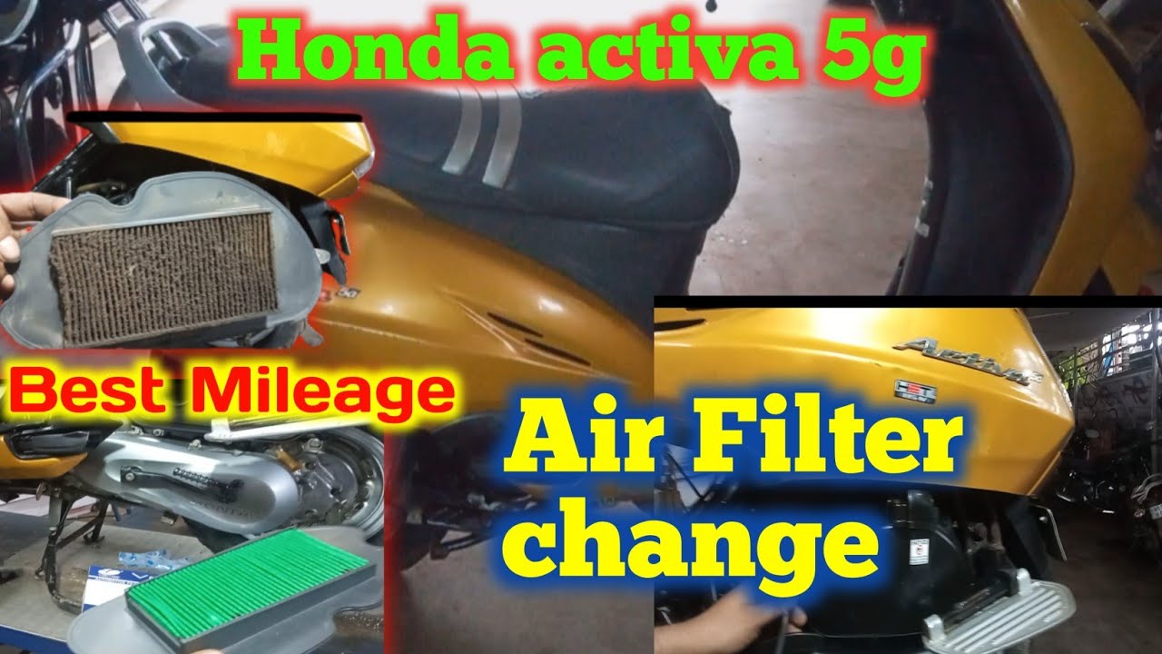How to change secondary air filter in activa 5g 6g