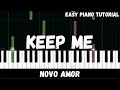 Novo Amor Keep Me Easy Piano Tutorial 