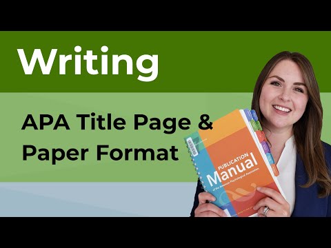 APA Title Page and Paper Format