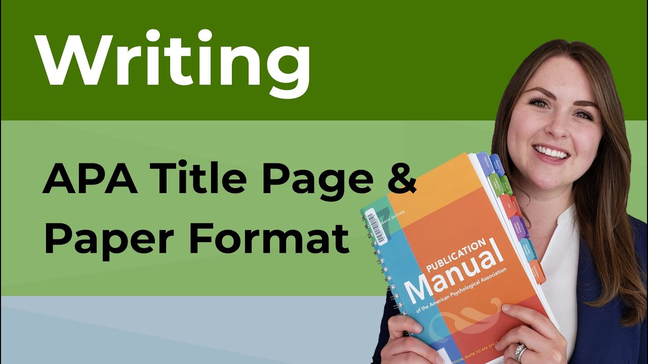 APA Title Page and Paper Format