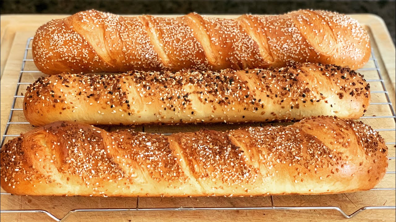 Easy Homemade Baguettes ~ Bread Baking for Beginners - YouTube