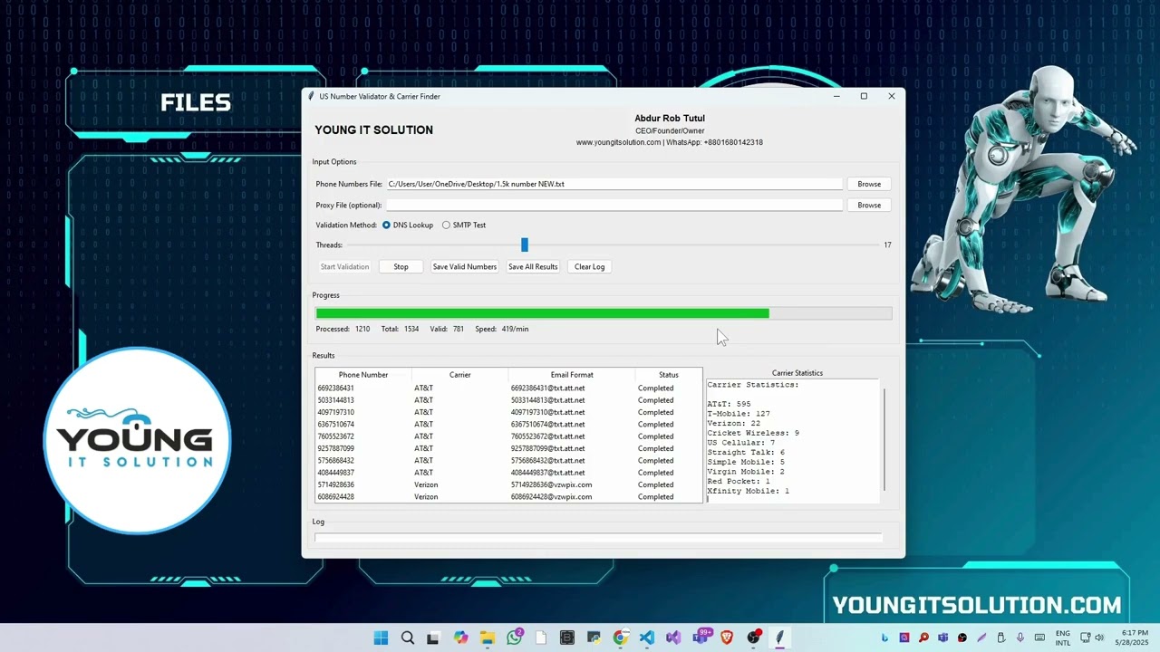Number Validator & Carrier Finder Software