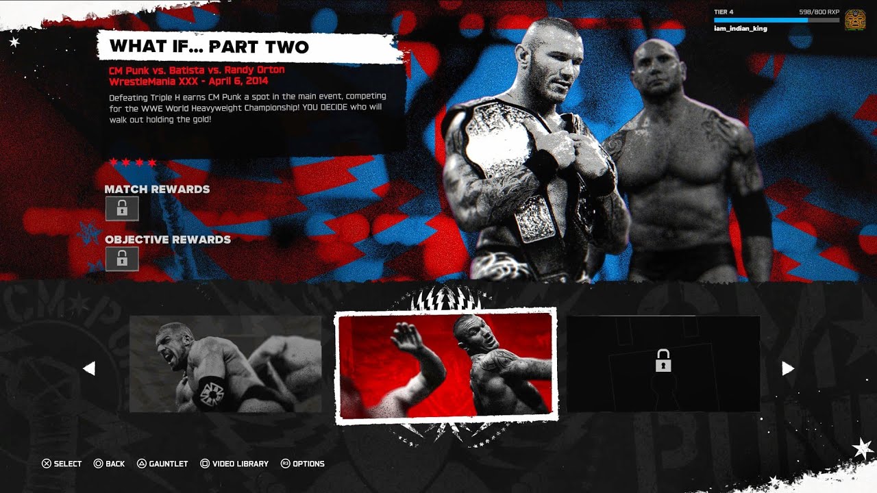 WWE 2K26 - (Randy Orton Gameplay) vs CM Punk vs Batista Wrestlemania XXX Showcase Full Gameplay