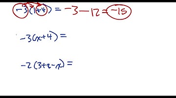 Distributing A Negative Number To Parenthetical Expressions, Method B, A Faster Method, 3 Examples