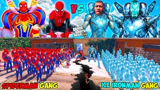 Franklin ICE GOD IRONMAN Gang VS Shinchan SPIDERMAN Gang Fight Challenge In GTA 5! screenshot 5