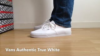 vans authentic true white shoes