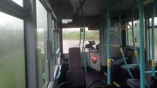 Bus ride over the M5 moterway bridge near Bridgwater