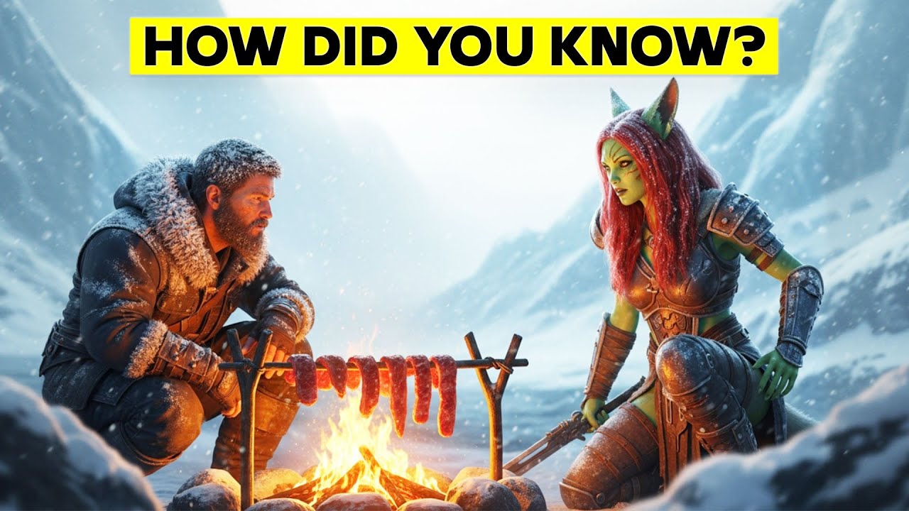 Она выследила человека сквозь снежную бурю и обнаружила, что он разводит костер и готовит ей еду.