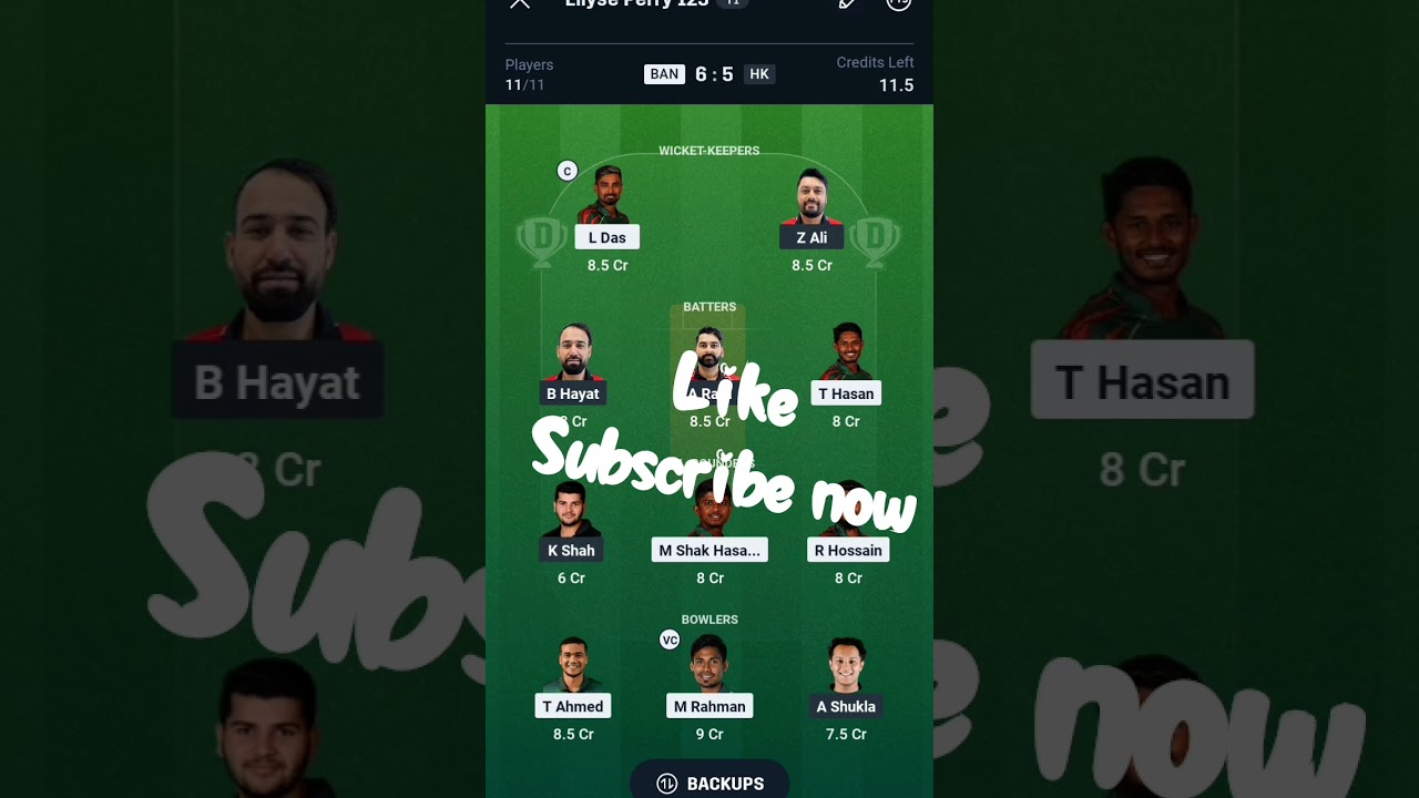 bangladesh vs hong kong dream11 team @KASAM11 