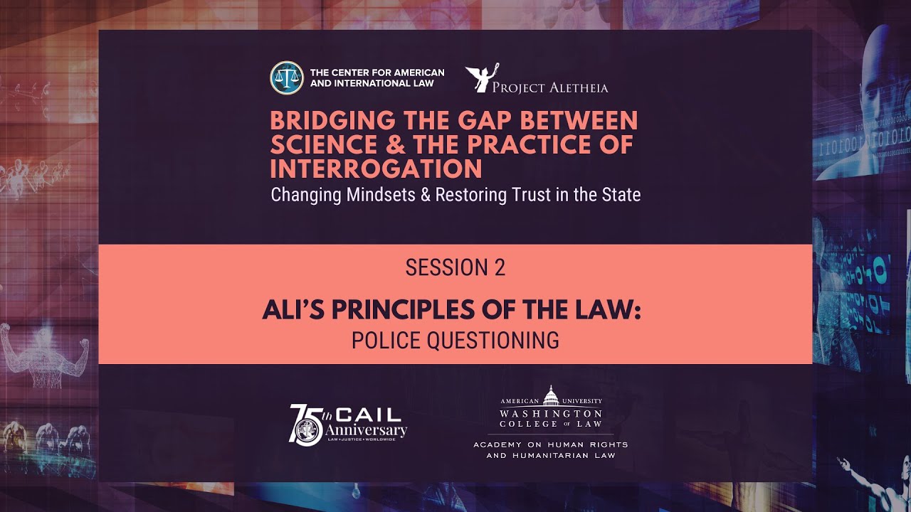 ALI’s Principles of the Law: Police Questioning