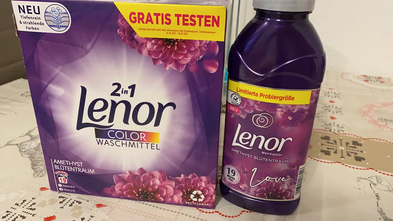 BOSCH WASCHMASCHINE|Lenor Amethyst BLÜTENTRAUM Waschpulver 💜&Amethyst BLÜTENTRAUM LOVE Weichspüler