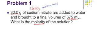 Molarity