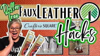 👍🏼*AMAZING FAUX LEATHER HACKS* 👍🏼 Dollar Tree DIY | Quick and Easy just for YOU!!!