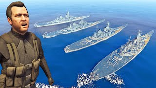 معركة السفن الحربية الكبرى في لعبة جي تي أي 5 | GTA V BATTLESHIP BOATS screenshot 2