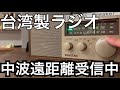 古民家の宿にあったラジオで中波遠距離受信。