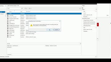 How to enable recycle bin in Active Directory 2012 2016