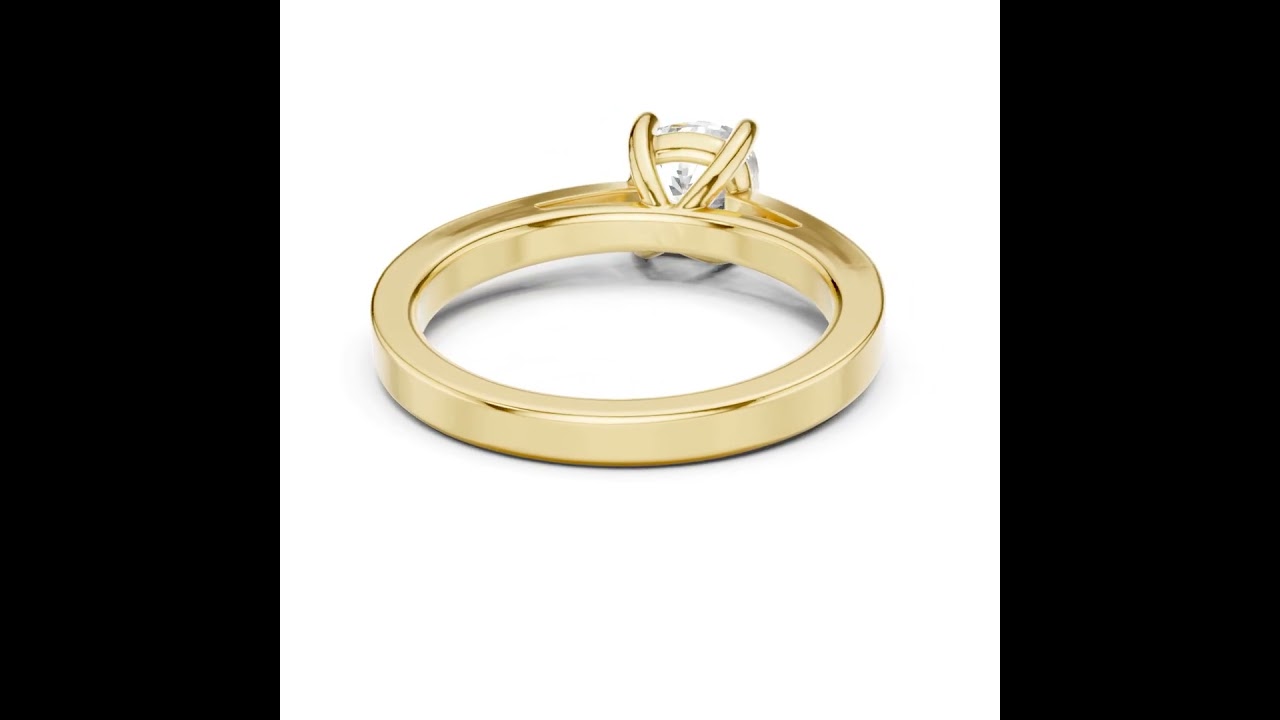 Cushion Cut Side Round Pave Set Ring