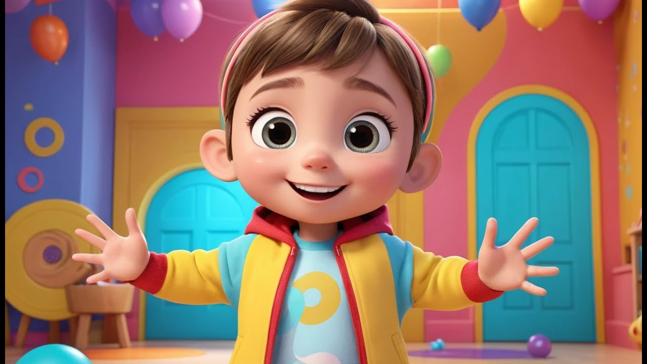 Head, Shoulders, Knees and Toes – Learning Body Parts with Music | Fun Kids Song |  Nursery Rhyme