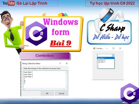 9. [Winform C# 2022] ComboBox - winforms C# step by step for beginners ...