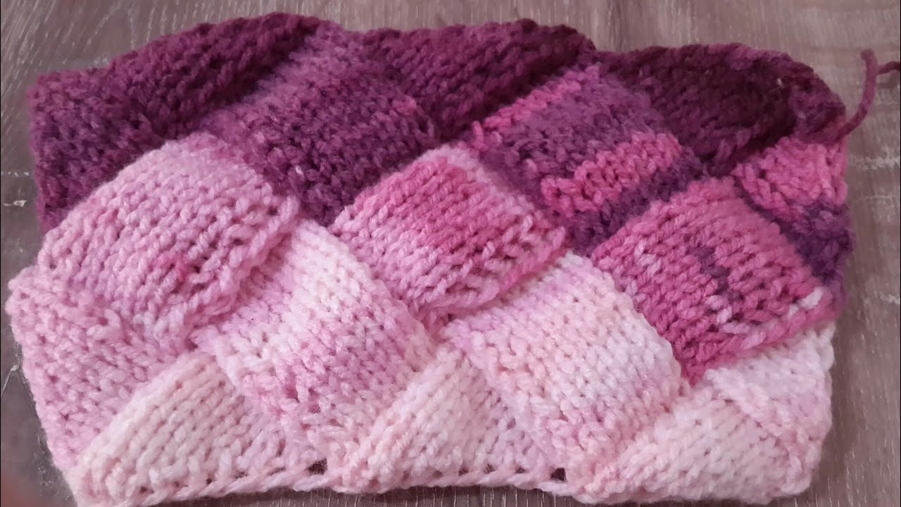 Hasır Örneği Yapılışı 1.Bölüm / Bilmeyelenler için eğitici video!!!(Entrelac Kinitting) #26