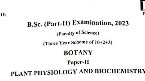 Botany Exam Paper 2022-23// BSC 2nd Year  Botany Paper 2 previous year paper @university_champion