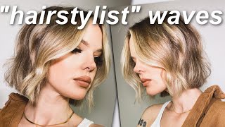 HOW TO DO WAVES LIKE A HAIRSTYLIST - styling beach waves for short hair with a flat iron screenshot 2