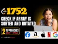 Check if Array Is Sorted and Rotated | Leetcode 1752 | FAANG | Check with Circular Wrap