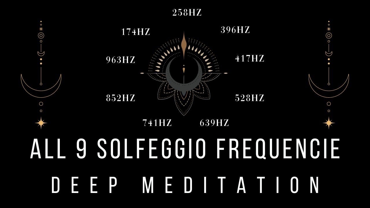 Full Body Healing with All 9 Solfeggio Frequencies ☯ BLACK SCREEN SLEEP ...