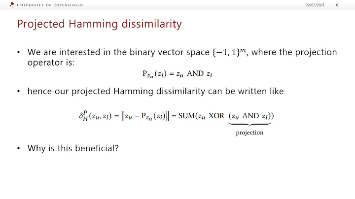 Projected Hamming Dissimilarity for Bit-Level Importance Coding in Collaborative Filtering