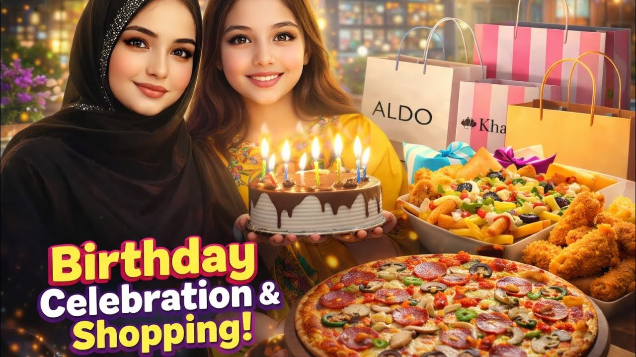 🎉 Wajeeha’s Birthday | Bloom Café Visit | Eid Shopping with Cousins 🛍️