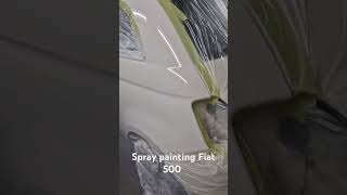 Repair and Paint Fiat 500 Colour: Blanco blanco 2 Sides New wing and Bumper Corner Fiat Bianco White Paint Code