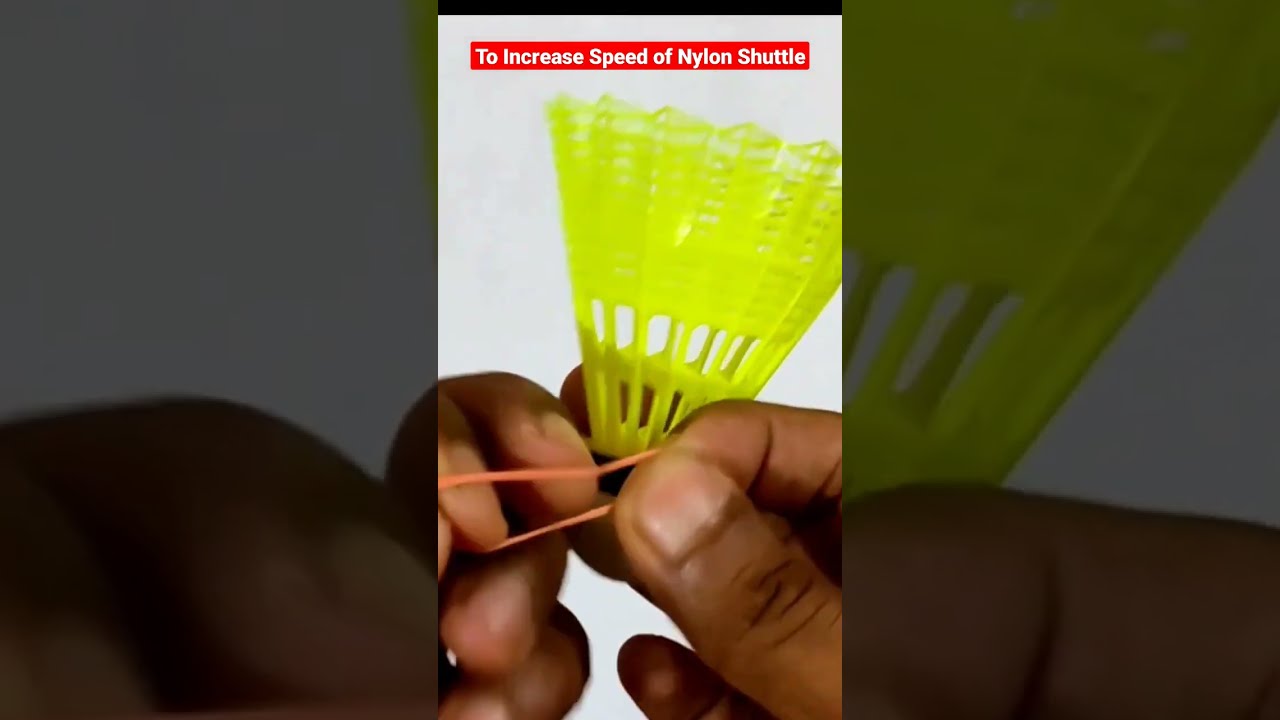 Badminton Tip To Increase Speed Of A Nylon Shuttlecock Using Rubberband