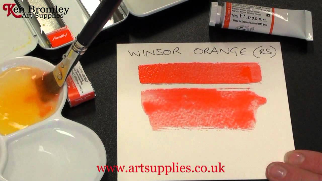 Winsor & Newton Artists' Water Colour paint Winsor Orange (RS) 723