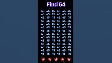 Find 54 -EP#605 #mathpuzzle #brainteaser #iqtest #mathstrics #pahelian #reasoning  #shorts