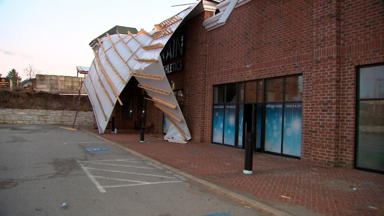 Massive metal roof blown off local business during intense weekend