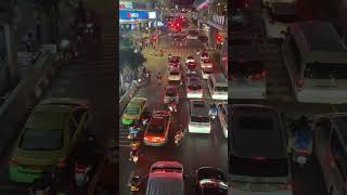 Taxi or BTS thailand travel car traffic bangkok city asia bts