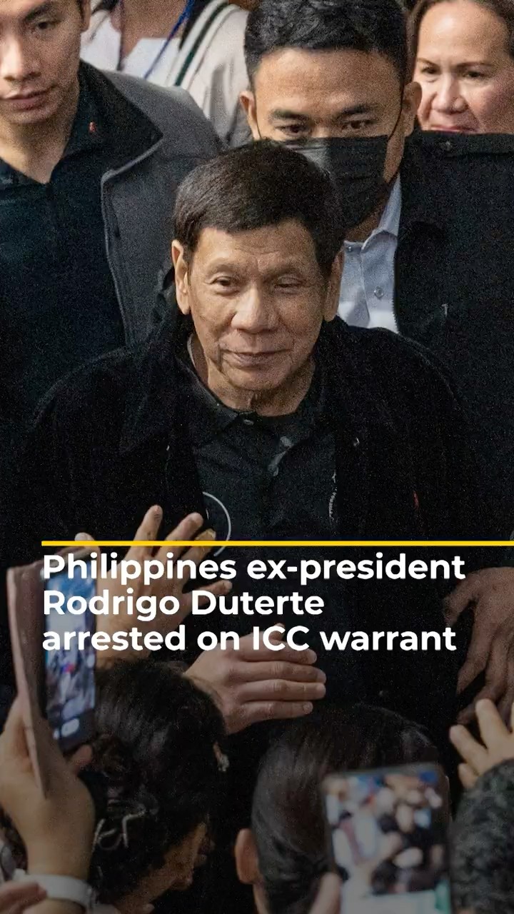 Philippines ex-president Rodrigo Duterte arrested on ICC warrant | AJ #shorts