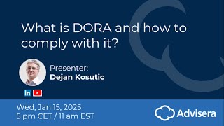 What is DORA and how to comply with it? [live webinar]