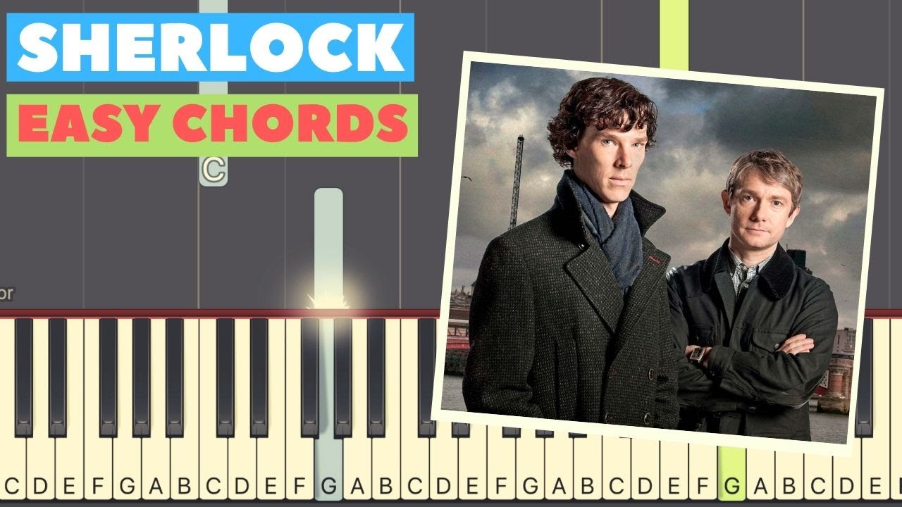BBC's Sherlock Theme Piano Tutorial with Easy Chords | For Beginners