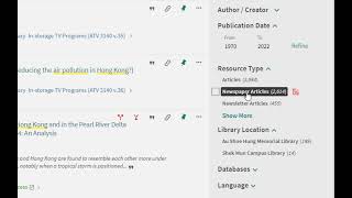 Finding newspaper articles with OneSearch
